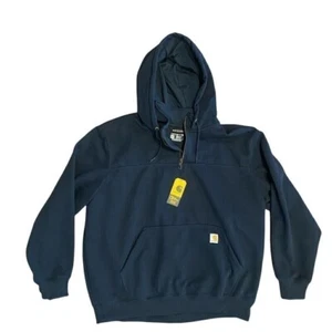 Carhartt NEU Hoodie Rain Defender Loose Fit Heavyweight 1/4 Zip Herren Navy 2XL - Bild 1 von 13