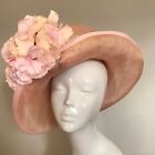 One Off Pink Designer Millinery by Hat Couture Wedding Bridal Racing Hat