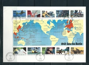 US SC # 2697a-j World War two - Block Of 10 - FDC . Fleetwood cachet - Picture 1 of 1