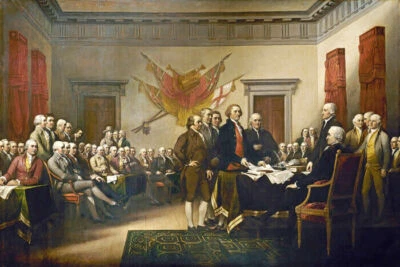 LA DECLARACIÓN DE INDEPENDENCIA 1776 PINTURA AMERICANA DE JOHN TRUMBULL REPRO  Foto 1 de 3