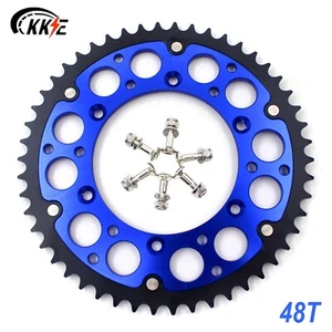KKE 48T Rear Hybrid Sprocket Fit Suzuki RMZ250 RMZ450 DRZ400 400E 400S/SM Blue - Picture 1 of 12