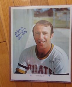 Vintage Baseball Pittsburgh Pirates GENE ALLEY Autograph Signed 8 x 10 ARCO