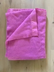 Vintage Waffelmuster Acryl Decke Satinborte Hot Pink Thermo Full 65X85 RAR - Bild 1 von 7