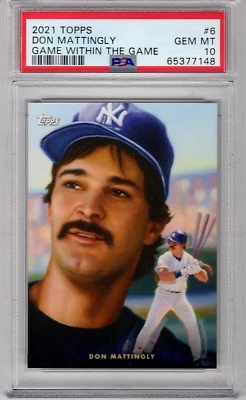 2021 TOPPS DON MATTINGLY GAME WITHIN THE GAME #6 - PSA 10 - YANKEES - Image 1 of 2