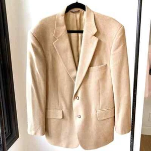 Peter's Clothiers Men's Vintage Tan Two Button Fully Lined Camel Hair Blazer  - Picture 1 of 12