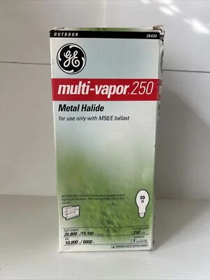 GE 250w Clear Multi-Vapor Metal Halide Lamp Metal Halide M58/E Ballast ED28 - Image 1 of 4