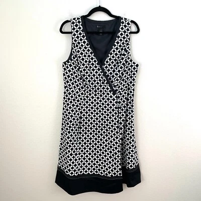 Lane Bryant Womens Plus 14 Faux Wrap Dress Sleeveless Knee Length V Neck - Image 1 of 4