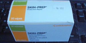 Skin Prep protective wipes box of 50 Smith & Nephew 420400 ostomy - Picture 1 of 3