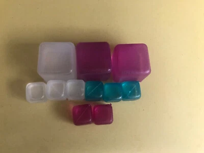 Resusable Ice Cubes 11 Cubes BPA Free White, Purple Pink Green - Image 1 of 2