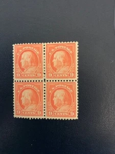 Scott US #509 9 Cents Franklin - Block of 4 - MLH - Picture 1 of 2