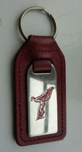 Rolls Royce orignal keyring 'Flying Lady/Spirit of Ecstasy' mounted on burgundy  - Picture 1 of 6