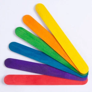 100x Jumbo Mixed Colours 150mm Paddle Pop Stick BONZA Cup Stopper Cafe - Picture 1 of 2