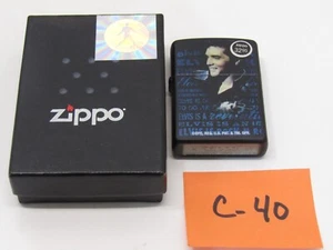 C-40 OLD UNSTRUCK OLD ZIPPO LIGHTER ELVIS COLLECTABLE - Picture 1 of 2