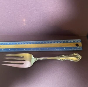 Southern Colonial Large Meat Serving Fork by Fine Arts Sterling, Free Shipping - Picture 1 of 8