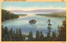 Postcard CA Lake Tahoe California Emerald Bay 1935 Linen Vintage PC J4534