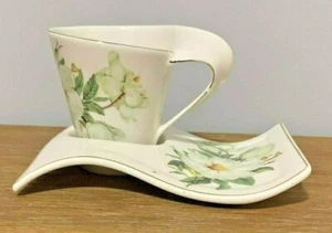 Vintage Lily Creative gewelltes Porzellan Tee Kaffee Tasse und Untertasse Set - Bild 1 von 12