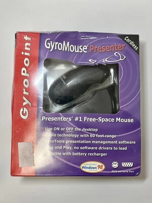 Computer Cordless Mouse Gyropoint Gyromouse Pro Presenter NOS Vintage Sealed - Image 1 of 4