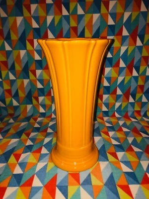 FIESTA: CONTEMPORARY NEW FIESTA VASE BUTTERSCOTCH orange 9 5/8" MEDIUM FIESTAWARE free shipping