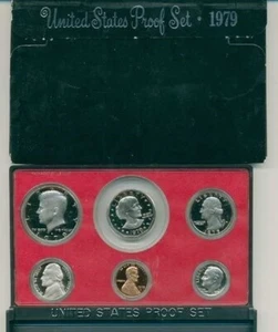 1979 S UNITED STATES PROOF SET LOT OF 5 ORIGINAL BOXES - Picture 1 of 1