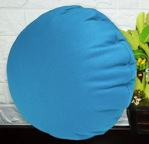 PL09n Light Blue Canvas Water Proof Outdoor Round Shape Cushion Cover Custom Siz - Picture 1 of 7