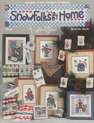 Jeanette Crews Designs Cross Stitch SnowFolks at Home Leaflet Alma Lynne - Image 1 of 2