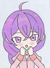 Hand Drawn Original Art ACEO ATC Anime Chibi Girl Cute Art Card