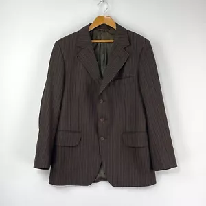 Robert Bunney Sports Jacket Mens 38S Brown Reid Taylor Pinstripe Striped Blazer - Picture 1 of 17