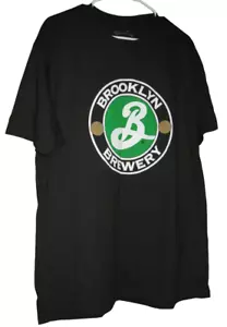 NWT BROOKLYN BREWERY XL BLACK LOGO TEE SHIRT T SHIRT PALMER CASH APPAREL - Picture 1 of 3