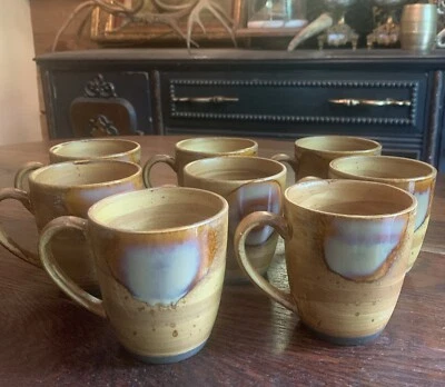 Juego de 8 tazas de café de gres esmalte por goteo marrón tostado Sango Splash 4951 Foto 1 de 4