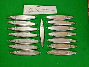 15 - 2 OZ FLUTTER FISHING SPOONS JIGGING CASTING LEAD SLAB FRESH & SALT WATER. - Picture 1 of 4