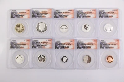 Lot of 10 2020-S Silver Proof Set ANACS PR70 DCAM - Image 1 of 4