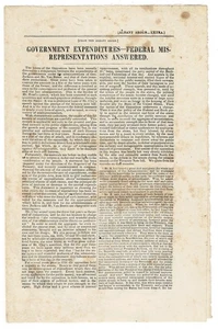1840 GOVERNMENT EXPENDITURES: FEDERAL MISREPRESENTATIONS ANSWERED & MANNS SPEECH - Picture 1 of 2