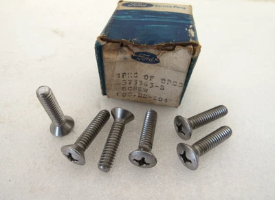 NOS 1973-79 Ford F100 150 250 4X4 Bedside Styleside Tie Down Hook Screw 373363-S - Image 1 of 4