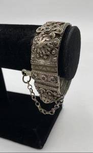 Vintage Sterling Silver Bangle Bracelet 6.75" 102.56g - Picture 1 of 9