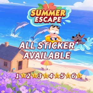 Mo_no_poly Go Stickers ☀️Summer Escape Album All⭐️1 2 3 4 5 6⭐️Stars Card⚡️Cheap - Picture 1 of 1