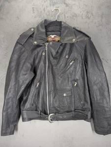 Harley Davidson Leder Motorrad Jacke Embossed Eagle Herren Größe S - Bild 1 von 11