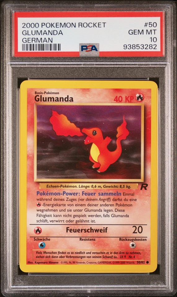 PSA 10 GEM MINT Glumanda Team Rocket 50/82 German Pokemon Card - Image 1 of 2