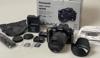Panasonic LUMIX DMC-GH2 ~ 14-140mm Lens Box Batteries Charger ONE OWNER Beauty! - Image 1 of 4