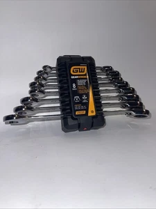 GEARWRENCH 8 Piece SAE Reversible Ratcheting Combination Wrench Set GWD8RRSAE - Picture 1 of 5