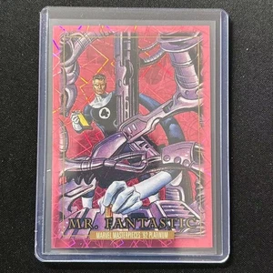 🏍️2024 SKYBOX MARVEL MASTERPIECES '92 PLATINUM PINK LASERS MR.FANTASTIC /992 - Picture 1 of 1