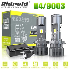 130W H4/9003 LED Headlight Super Bright Bulbs Kit White 6000K High/Low Beam 2PCS - Picture 1 of 14