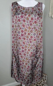 Zara Basic Paisley Floral Dress Summer Tunic Sleeveless Pockets Y2K Purple XL - Picture 1 of 18