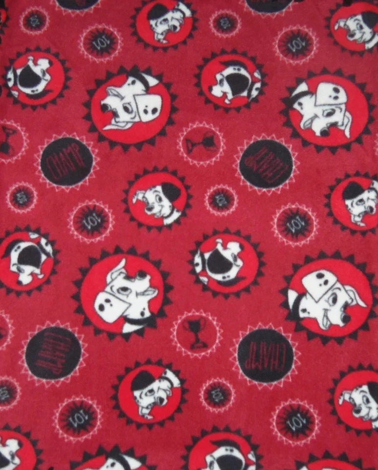 Disney 101 Dalmatians Red Fleece Craft Sewing Fabric 58 Inches NEW - Image 1 of 1