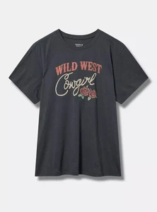 Wild West Cowgirl Relaxed Fit Embroidered Women's Plus Size 5X Roses - Picture 1 of 2