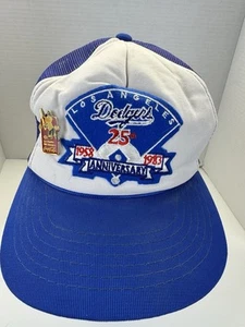Los Angeles Dodgers 25th Anniversary Hat Snapback Foam Vintage 1984 Olympic Pin - Picture 1 of 13