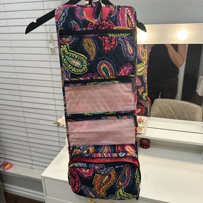 Vera Bradley Weekender Hanging Travel Organizer Twilight Paisley Makeup Bag See - Image 1 of 4