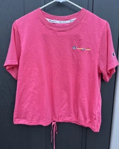 Women's Neon Pink/Orange Champion Crop Top W String Bottom Size medium - Picture 1 of 5