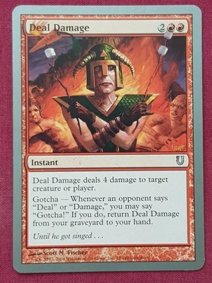 Magic The Gathering UNHINGED DEAL DAMAGE red card MTG - Image 1 of 2