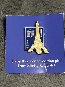 2024 PARIS Olympics & Paralympic Games USA Collectibe Pin - Comcast NEW - Picture 1 of 4