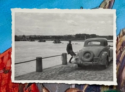 PHOTO WW2 ALLEMAND WEHRMACHT DEVANT PONT DÉTRUIT SUR LA LOIRE 25 JUIN 1940 ! - Photo 1/2